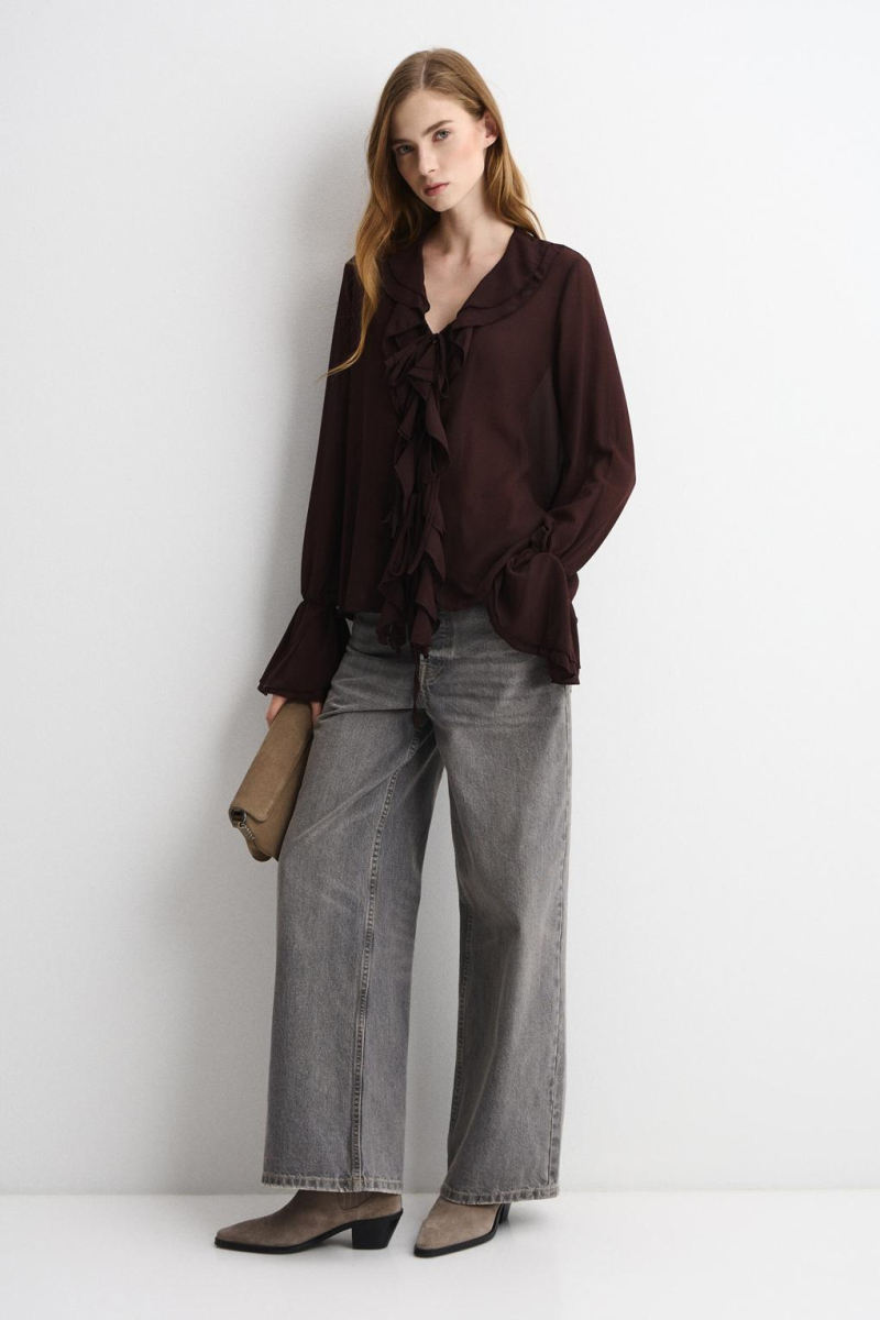 Блузка CANDYS ENEVOO, цвет: коричневый, 06937 купить онлайн