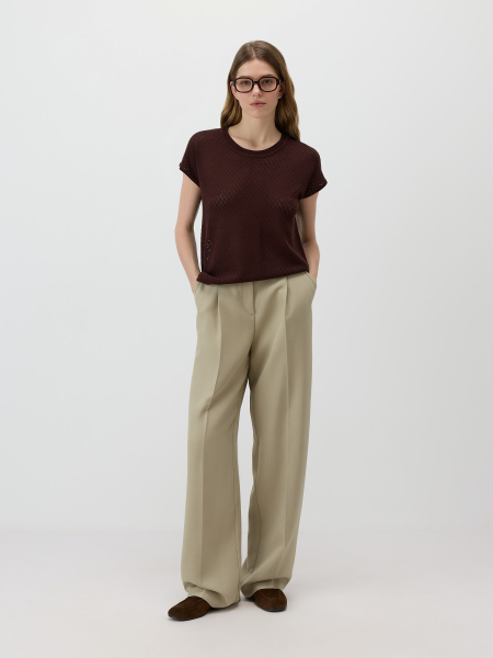 Ажурный джемпер Conso, цвет: темно-коричневый, KJS 260739 - темно-коричневый купить онлайн