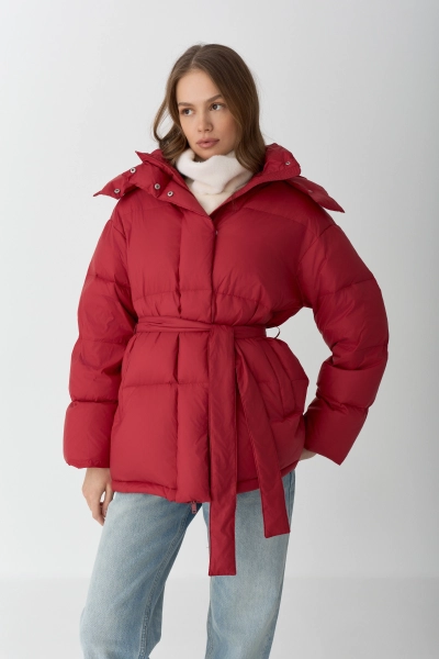 Куртка с наполнителем из пуха и пера Ricoco, цвет: красный, 5008/5 купить онлайн