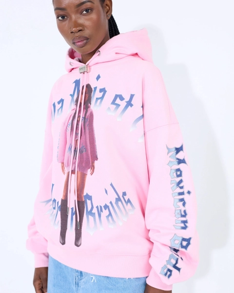 Худи MEXICAN BRAIDS PINK ASIA ST 71, цвет: розовый, Ast71.hood-braid-pink купить онлайн