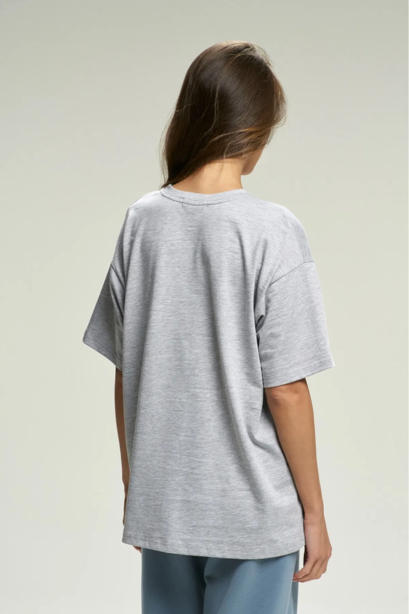Футболка с вышивкой ERIST Grey&Blue