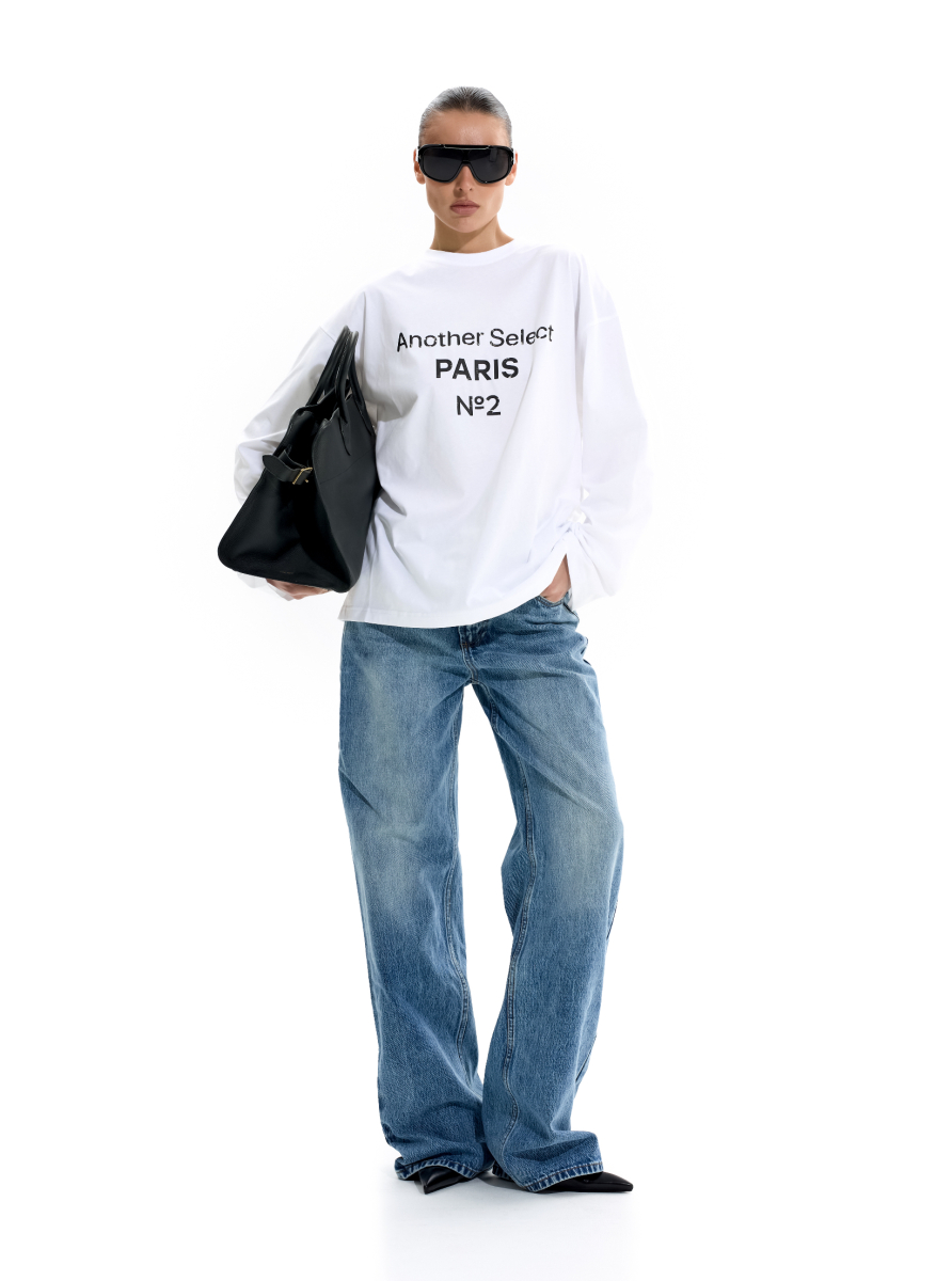 Лонгслив "Париж" ANOTHER SELECT, цвет: белый, 00135 купить онлайн