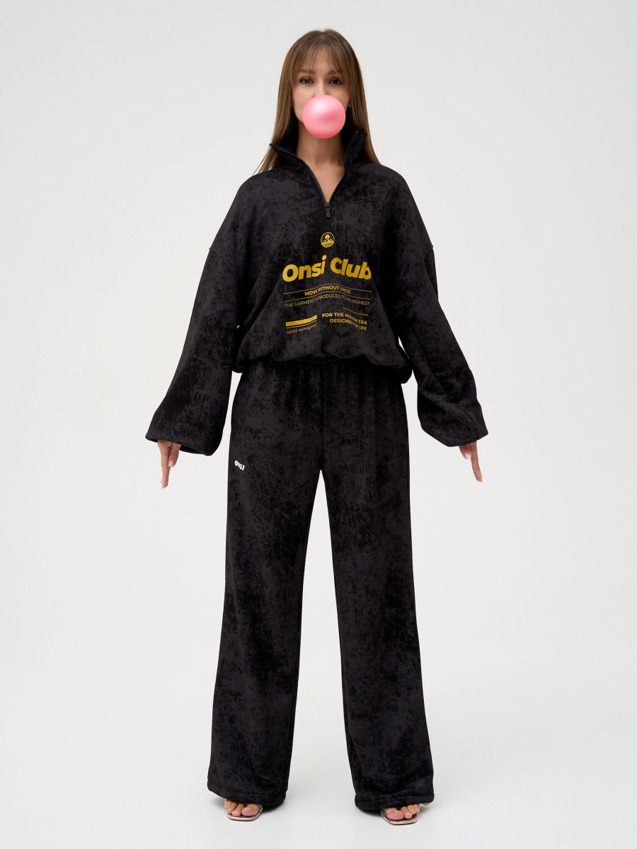 Брюки с застёжкой ONSI, цвет: black velur,  купить онлайн