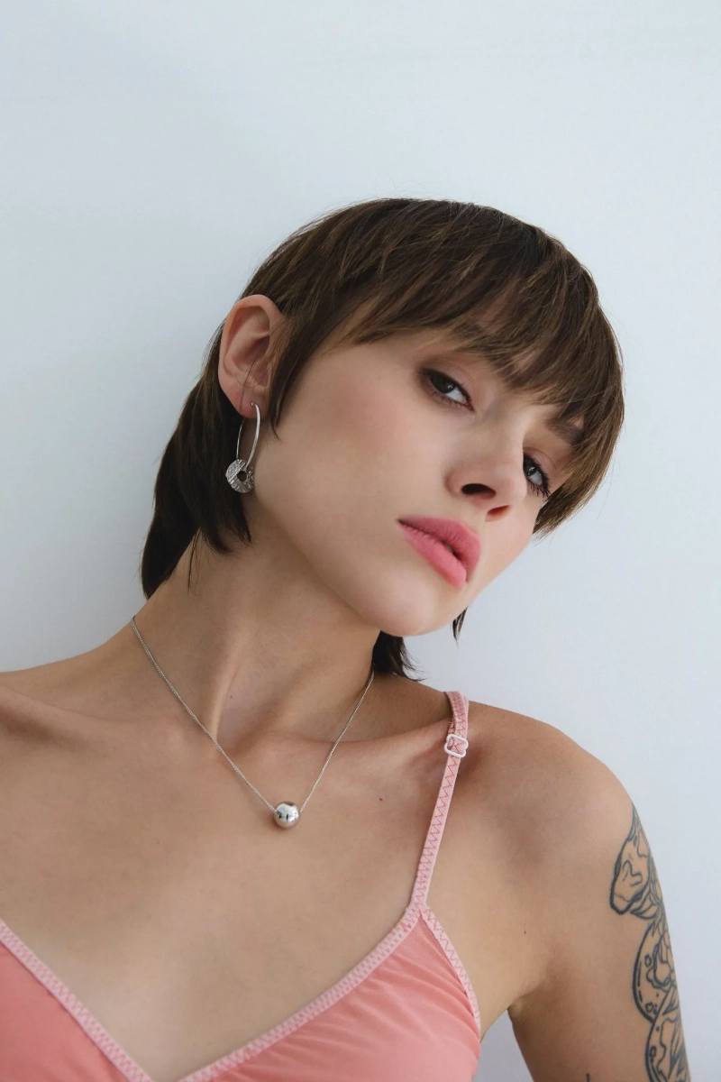 Серебряное колье-шар "Bubble" SBLESKOM, цвет: серебро, 11354 купить онлайн