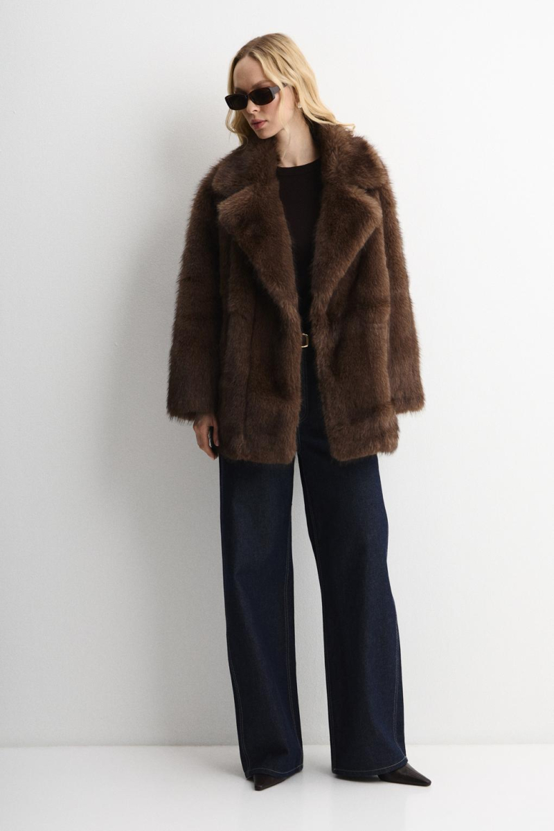 Шуба FURRIX ENEVOO, цвет: коричневый, 07105 купить онлайн