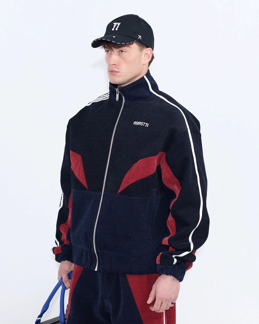 Олимпийка из велюра с лампасами ASIA ST 71, цвет: синий,  купить онлайн