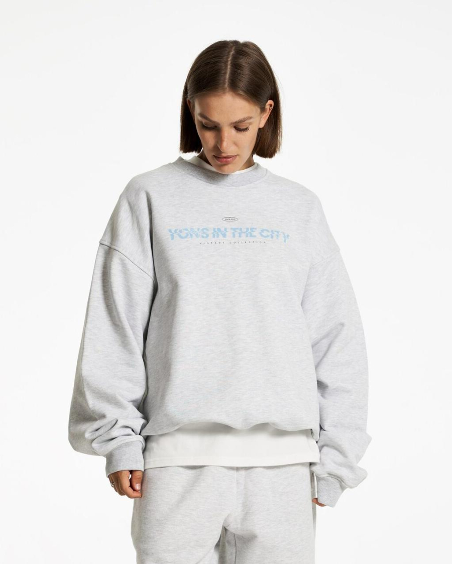 Свитшот YONS IN THE CITY SWEATSHIRT MELANGE YONS, цвет: меланж,  купить онлайн