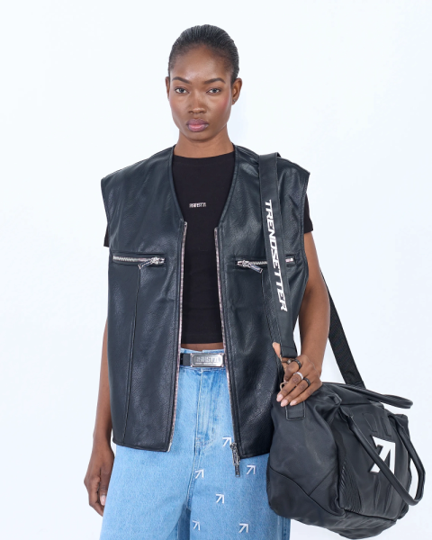 Жилет из экокожи BLACK