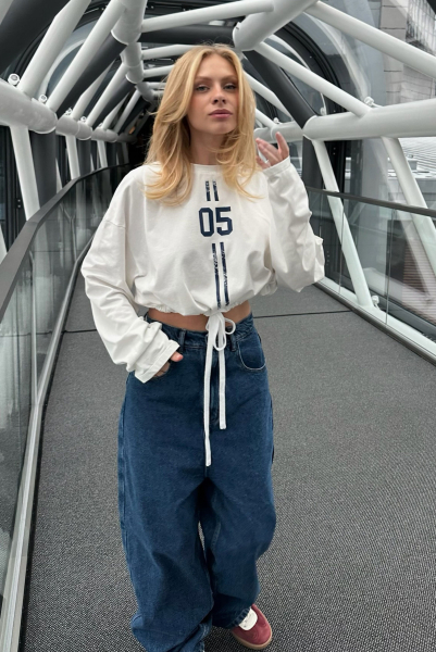 Лонгслив на кулисе 05 WHITE Label .B, цвет: WHITE, Tp.03.5.41.1025WH купить онлайн