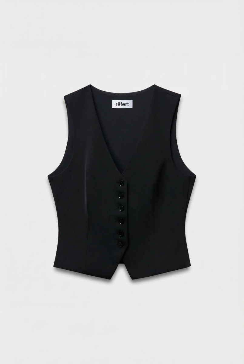 Жилет из костюмной ткани REFERT, цвет: Черный, 05-4154/1-2511 купить онлайн