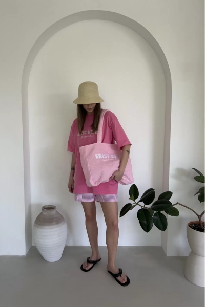 Шоппер с косметичкой Pink