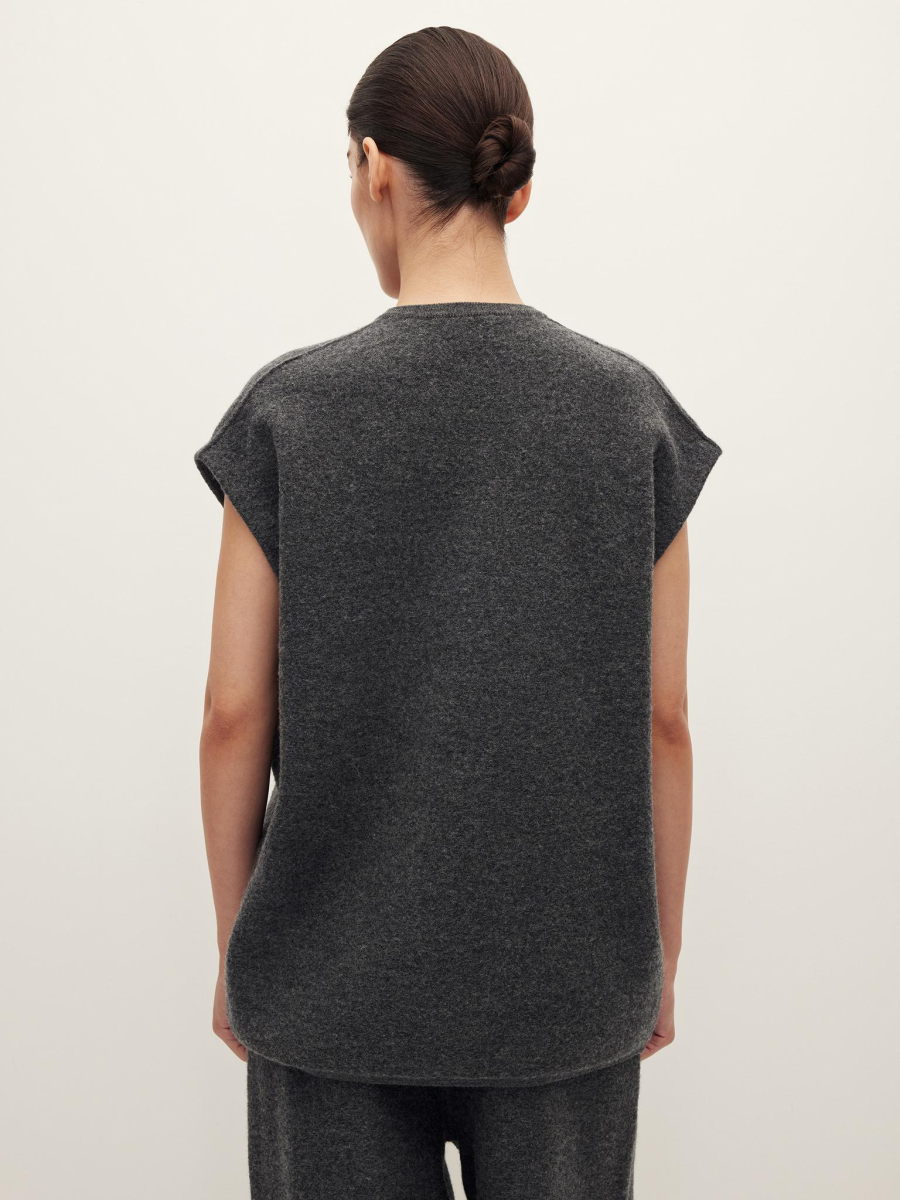 Жилет Lounge из шерсти мериноса Chaika, цвет: графитовый, AW25KT01-14 купить онлайн