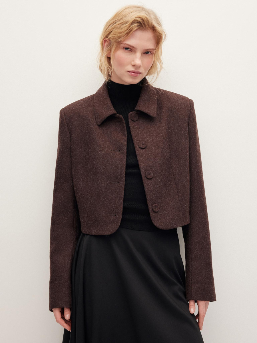 Жакет укороченный Chaika, цвет: коричневый, AW25BZ05-45 купить онлайн