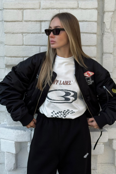 Лонгслив объемный RACING WHITE Label .B, цвет: WHITE, Tp.03.4.M1.0725WH купить онлайн