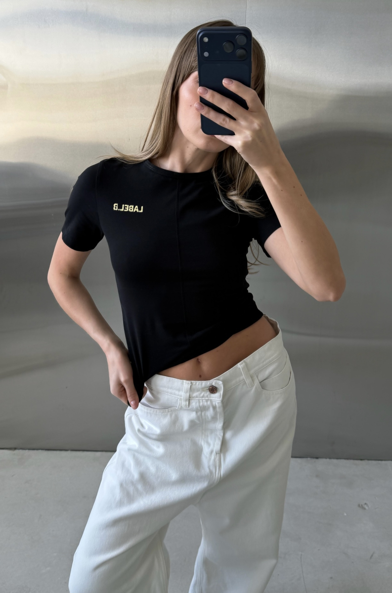 Футболка Слим-фит Label .B, цвет: черная, Tp.04.3.4101.0226BLC купить онлайн