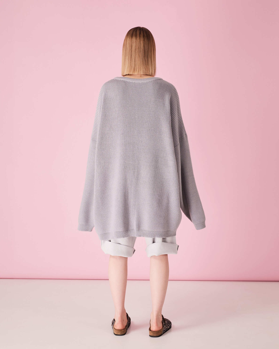 Свитер из мериноса TABOO, цвет: серый, svgrover купить онлайн