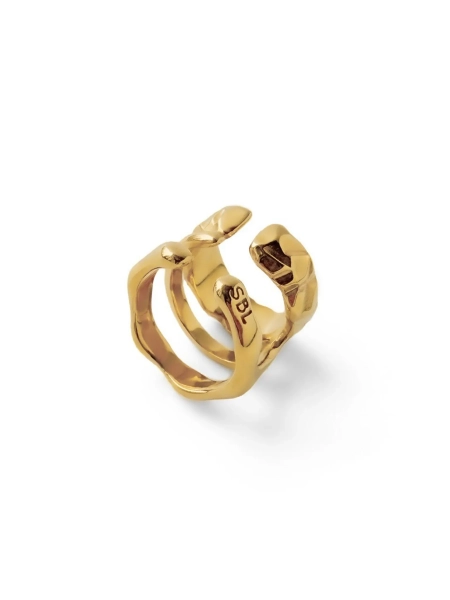 Серебряная серьга-кафф «Фактуры» SBLESKOM, цвет: позолота, 22186 купить онлайн