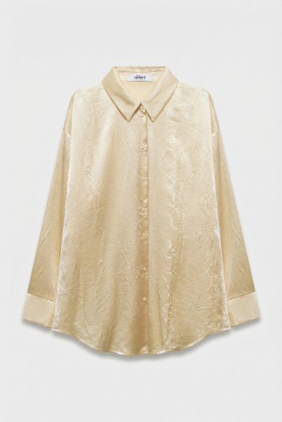 Рубашка оверсайз из жатого сатина