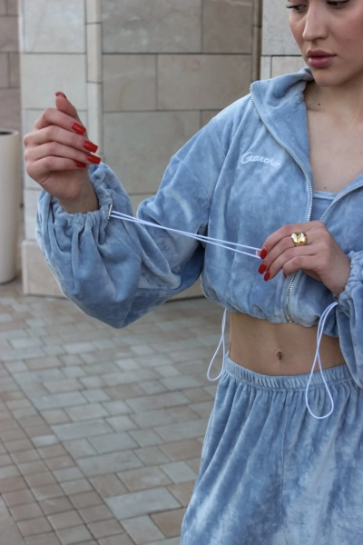 Бомбер Velour Special GARCHIT, цвет: голубой,  купить онлайн