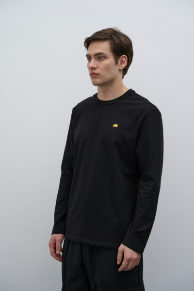 Лонгслив Cotton Basic BUCHNER, цвет: Черный, TS0123005BL купить онлайн