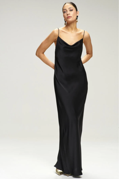 Платье-комбинация на тонких бретелях Black