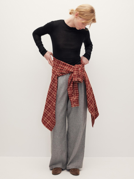 Лонгслив из шерсти мериноса Chaika, цвет: Черный, AW25LS04-09 купить онлайн