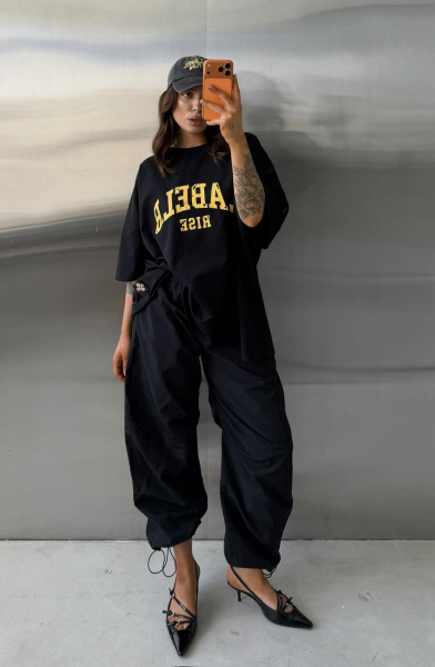 Футболка объемная Label .B, цвет: Черный,  купить онлайн