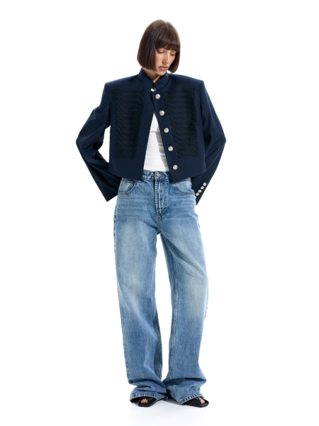 Гусарский жакет ANOTHER SELECT, цвет: синий, 00197 купить онлайн