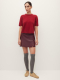 Юбка кожаная Chaika, цвет: винный AW25SK03-66 |новая коллекция купить онлайн