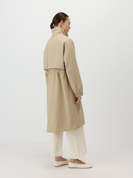 Плащ на кулиске с капюшоном Conso, цвет: бежевый, SL 260119 - бежевый купить онлайн