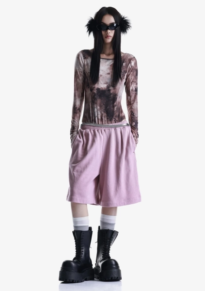 Боди из сетчатой ткани KRAKATAU, цвет: коричневый, Tw133-7 купить онлайн