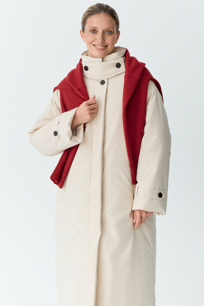 Пальто однобортное утепленное Ricoco, цвет: Светло-бежевый, 7012/2 купить онлайн