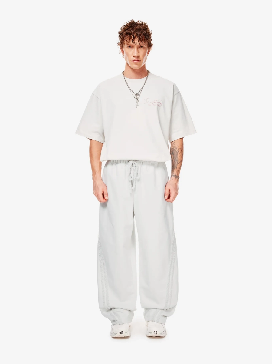 Брюки с текстурными лампасами p.p.s., цвет: гипсовый белый, 1040.00.00.WTE купить онлайн