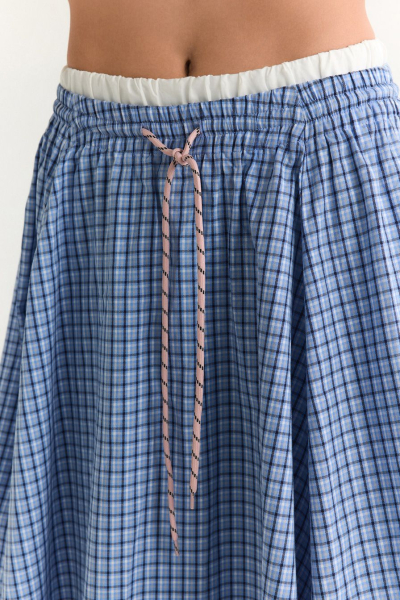 Юбка из 100% хлопка TOPTOP, цвет: голубой с принтом, TT.071.18818.601 купить онлайн