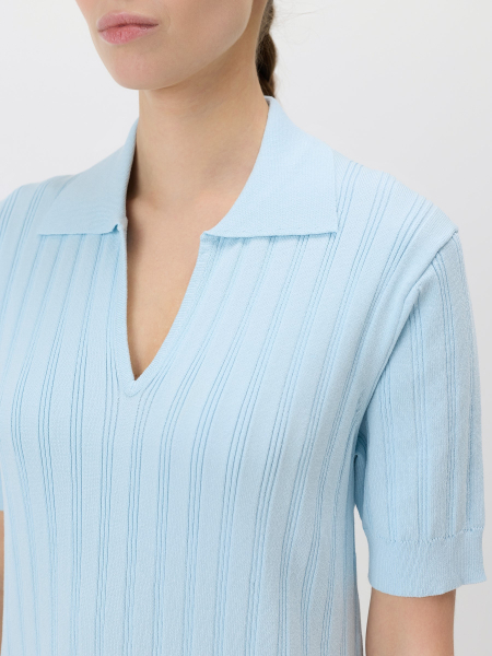 Платье с воротником-поло Conso, цвет: голубой, KDL 260731 - голубой купить онлайн