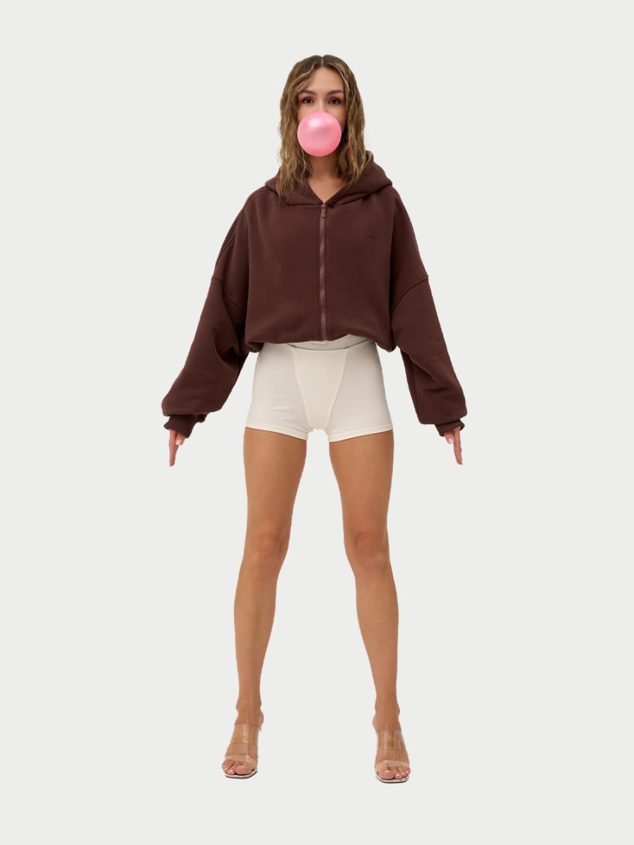 Crop Худи утепленное с кулиской