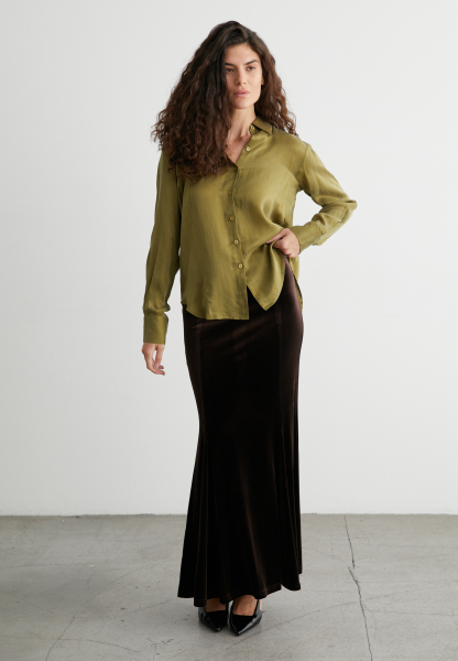 Юбка Amely (бархат) Marou, цвет: коричневый, Mar2_2603 купить онлайн