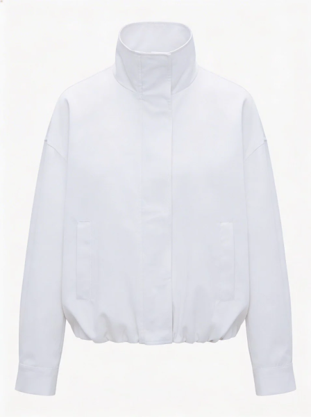 Хлопковый бомбер объемного кроя