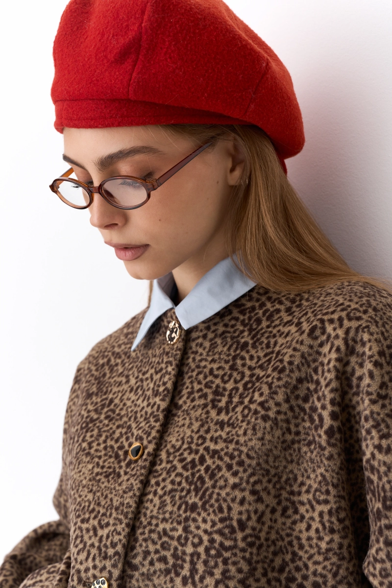 Жакет с акцентными пуговицами Ricoco, цвет: коричневый, 5073/1 купить онлайн