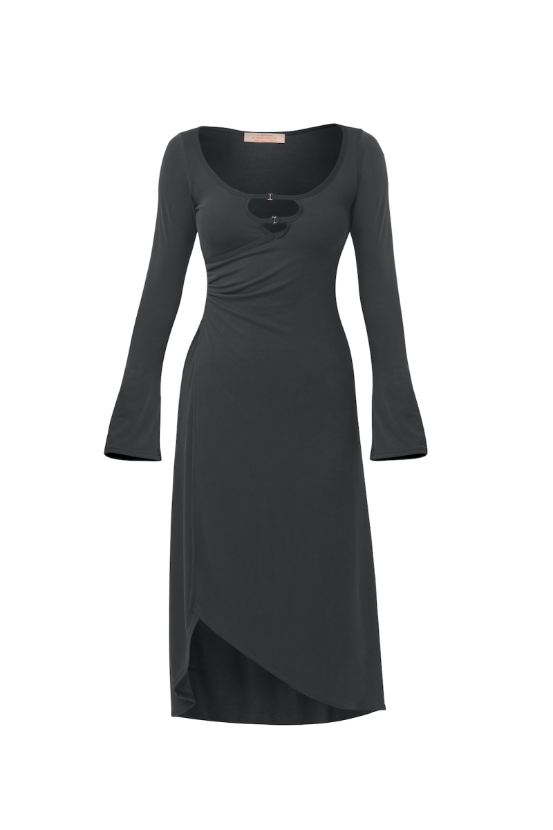 Платье трикотажное миди BARDAK, цвет: Черный, НФ-00000076 купить онлайн