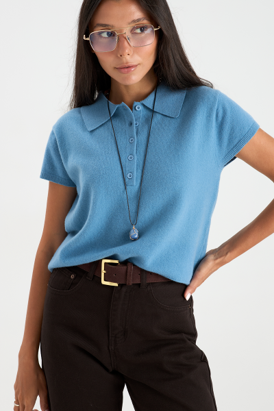 Джемпер - поло MIA AIM, цвет: голубой, MIA612 купить онлайн