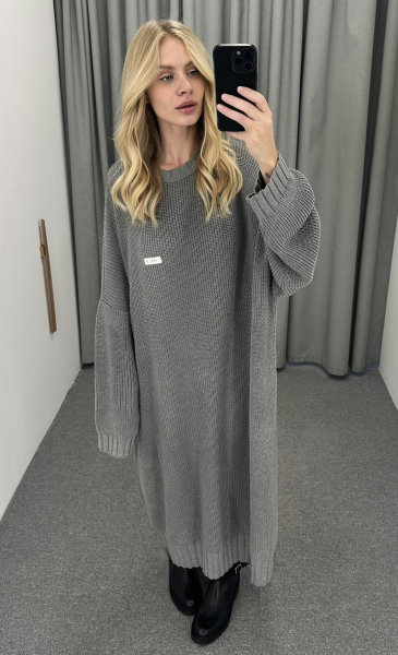 Платье объемное вязаное GREY Label .B, цвет: grey, Kn.24.6GR купить онлайн