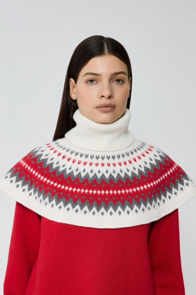 Манишка с узором из смесового кашемира