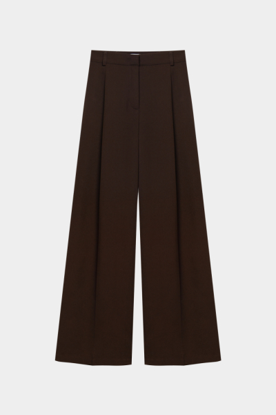 Брюки из костюмной ткани со складками