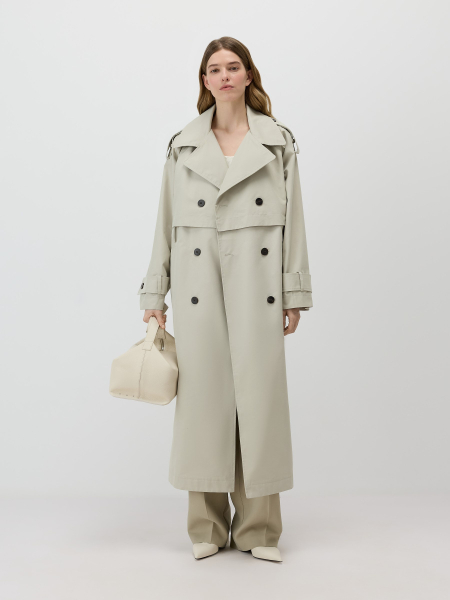Тренч оверсайз Conso, цвет: бежевый, SL 260123 - бежевый купить онлайн