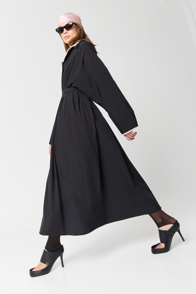 Тренч облегченный из технологичной ткани Ricoco, цвет: Черный, 7067/2 купить онлайн