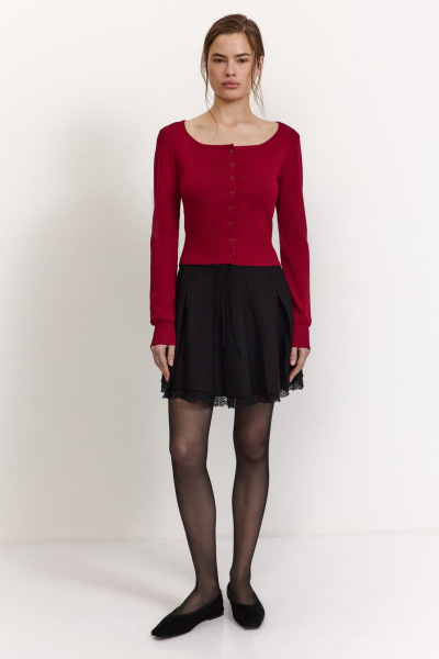 Юбка с кружевной отделкой TOPTOP, цвет: Черный, TT.071.17757.900 купить онлайн