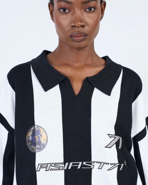 Поло KNIT JUVENTUS STRIPES BLACK ASIA ST 71, цвет: Черный, Ast71.knit-polo-juventus-bl купить онлайн