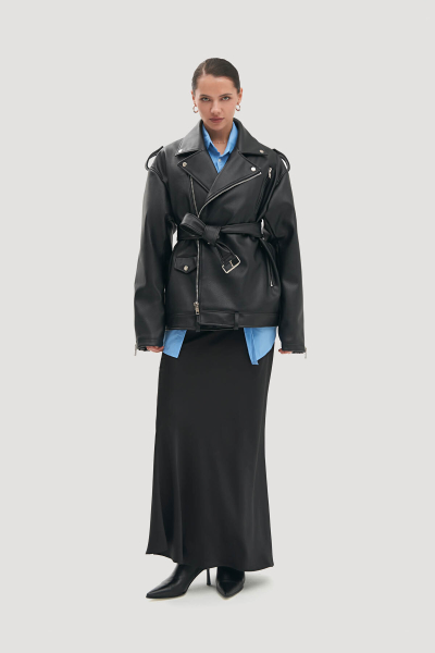 Байкерская куртка FLIGEL, цвет: BLK LJK.004.110 |новая коллекция купить онлайн