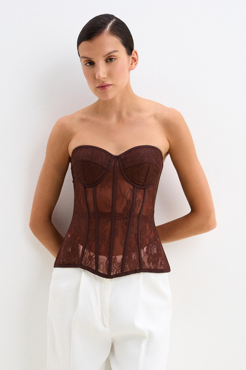 Корсет с кружевом